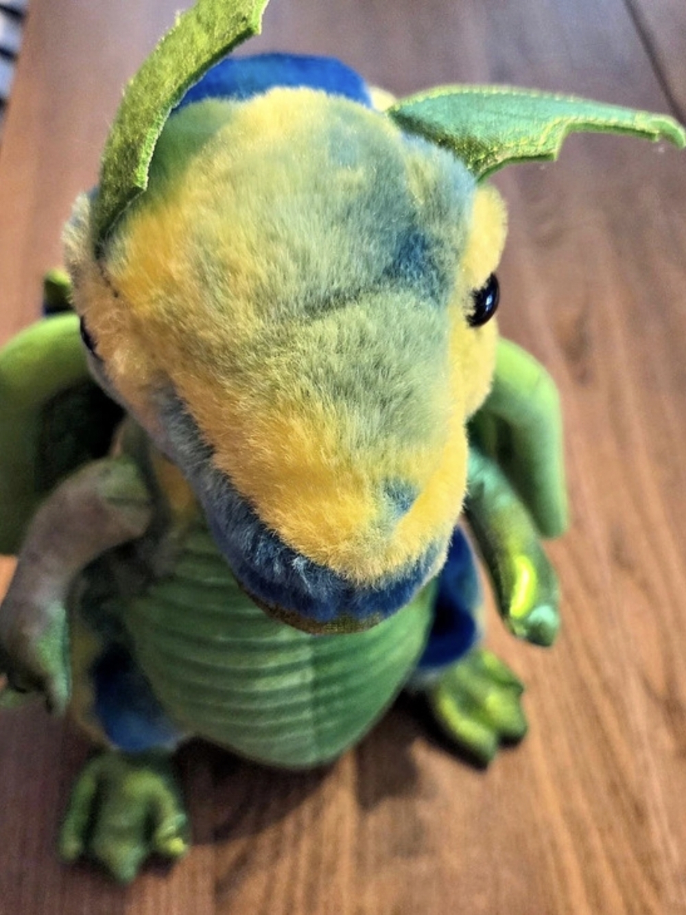 Animal Adventure Dwen the Dragon Plush Dragon Green Blue Like New